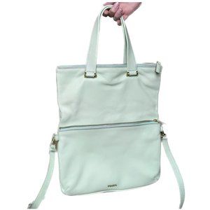 Fossil Memoir Anthology Crossbody Leather Purse - Pastel Green / Mint Green